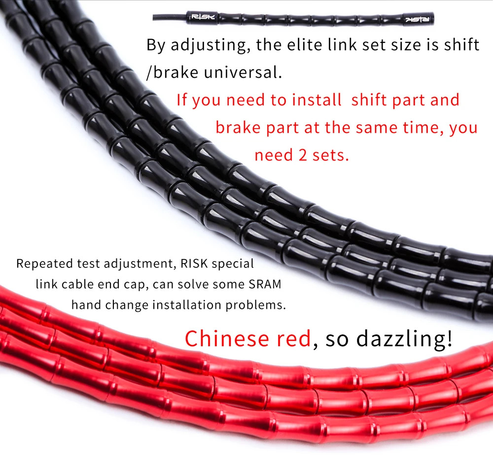 MTB Road Bicycle Fish Bone Shift Brake Cable Set Bike Brake/Shifting Bamboo Link