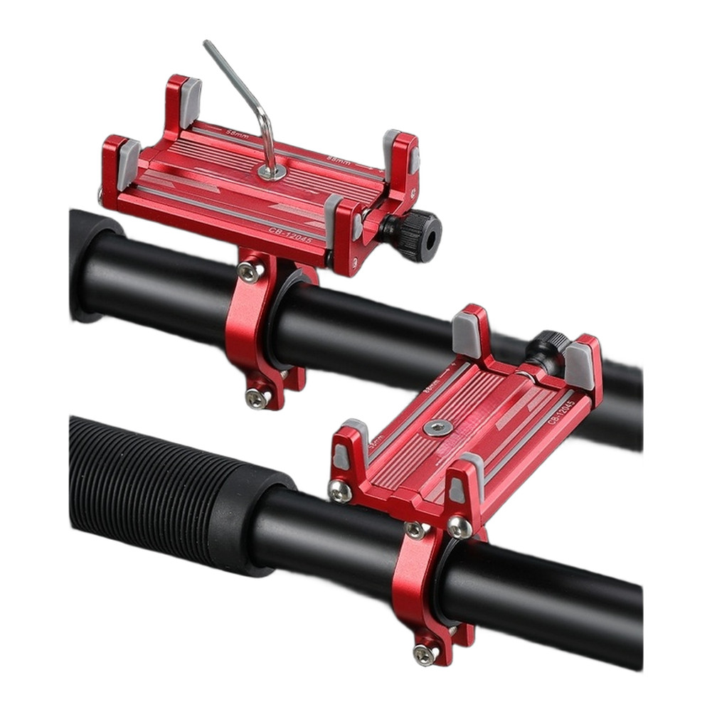 Motorcycle Handlebar Phone Holder Aluminum Alloy 4-Claw Lock 58-88mm Width