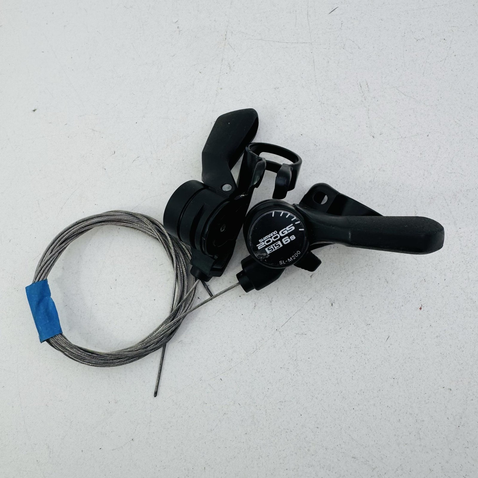 Vintage Shimano 200GS SL-M200 Trigger Shifters Set 6 Speed Black MTB Bike A43