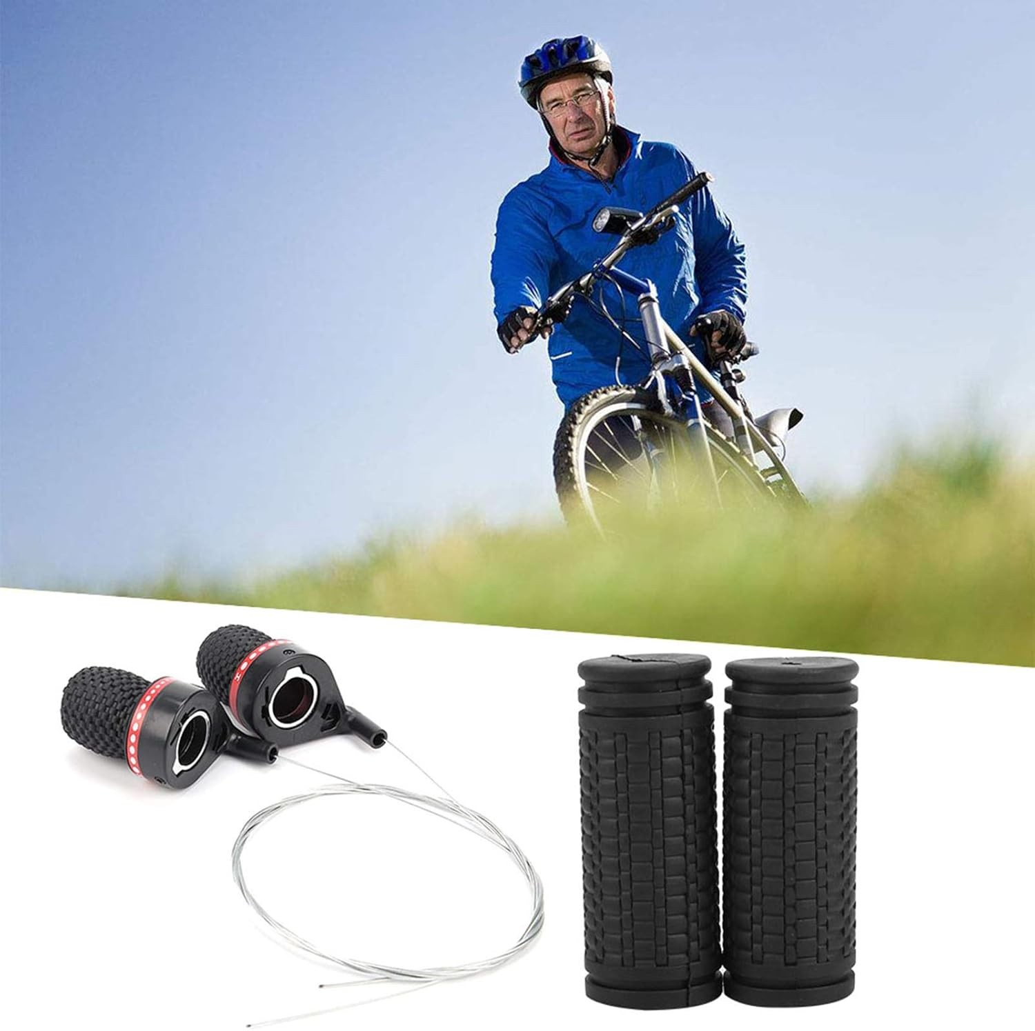 Bike Twist Grip Gear Shifter Bicycle Shift Levers Speed Handlebar