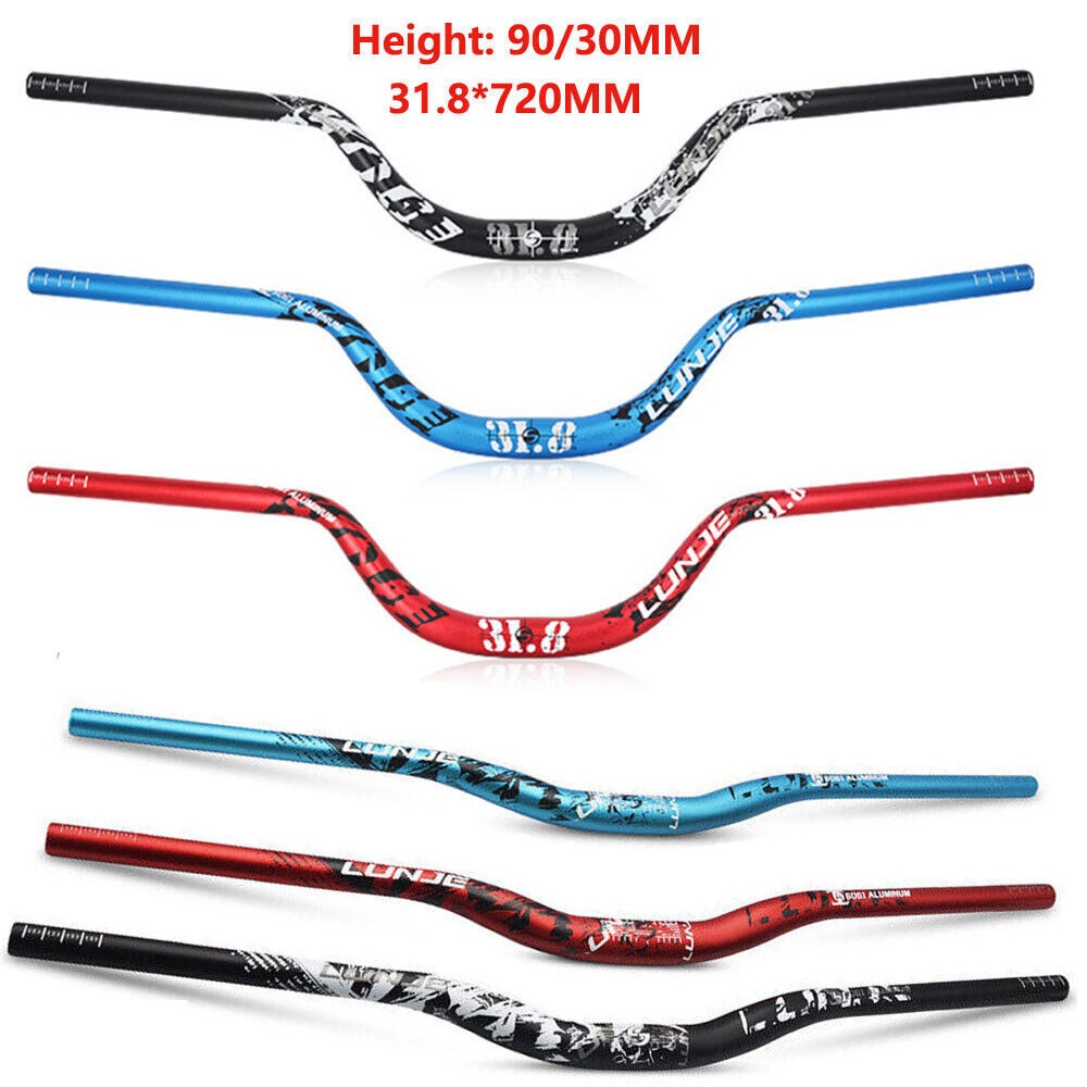 Mountain Bike High Handlebar 31.8mm Length 720mm Rise 30/90mm Aluminium Alloy US