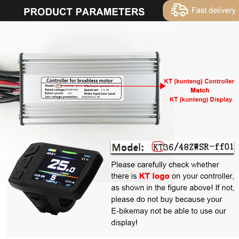 48V 30A 35A 50A KT Electric Bicycle Squarewave Controller for 1000W-3000W Motor