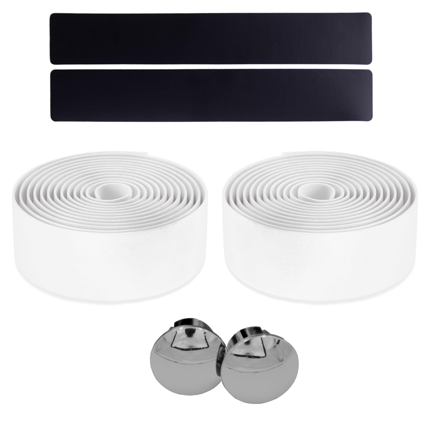 2 Pcs EVA Road Bike Handlebar Tape Bicycle Bar Wraps with Plastic Bar Plugs