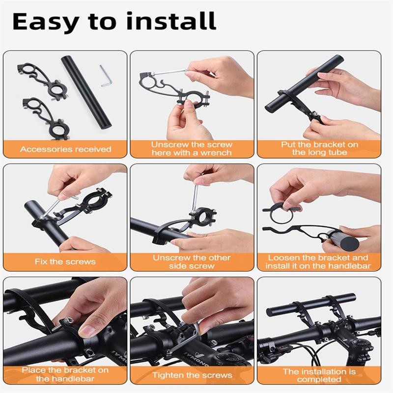 MTB Bike Handlebar Extender Bracket Extension Bicycle Headlight GPS Holder Mount