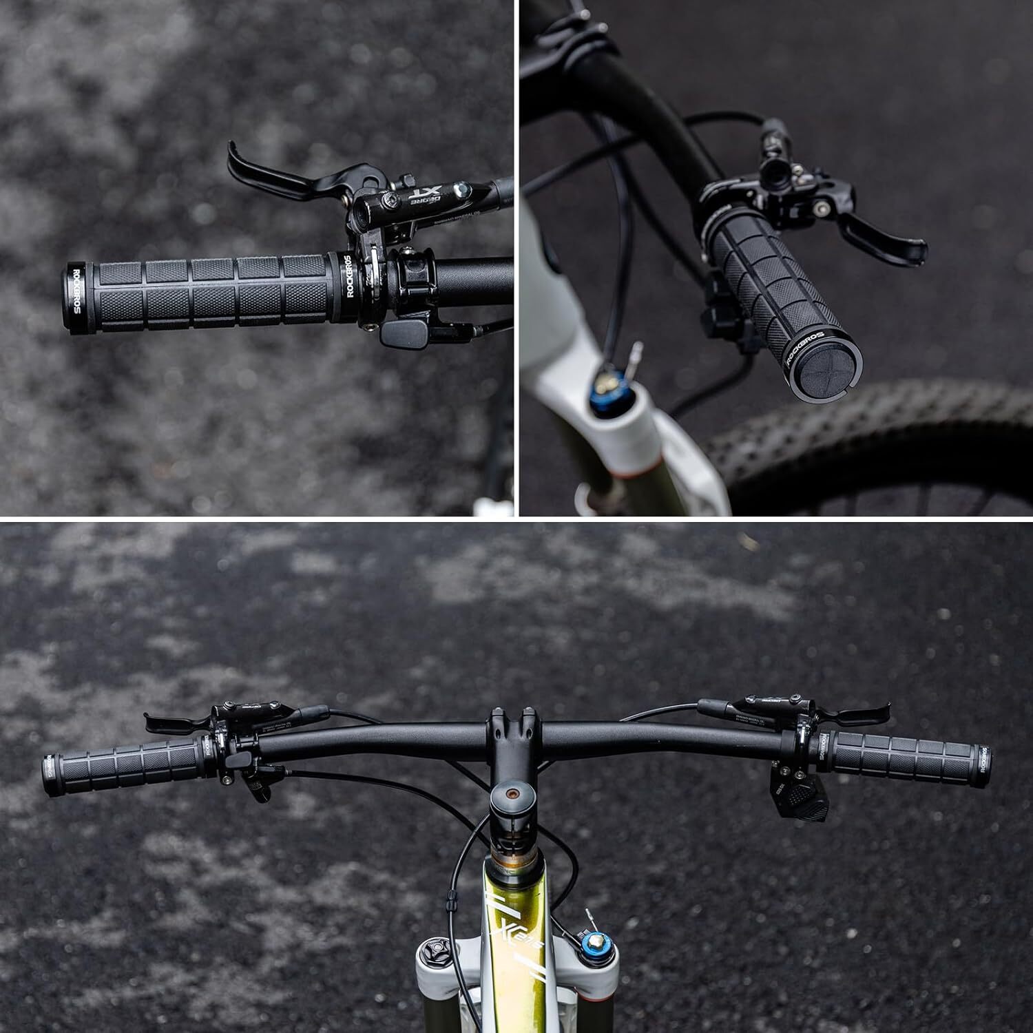 4Pcs Anti-Slip Double Lock On Bike Grips for BMX,MTB,Beach Cruiser,Folding Bike
