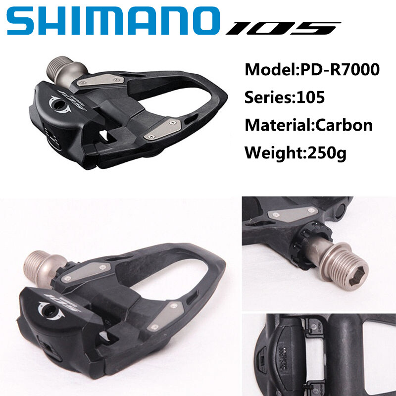 Shimano 105 PD-R7000 SPD-SL Road Bike Clipless Pedals with SH11 Cleats 9/16″