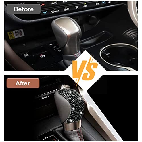 Bling Shift Gear Lever Accessories Fit for Lexus 16-18 ES350 15-22 NX300 Black