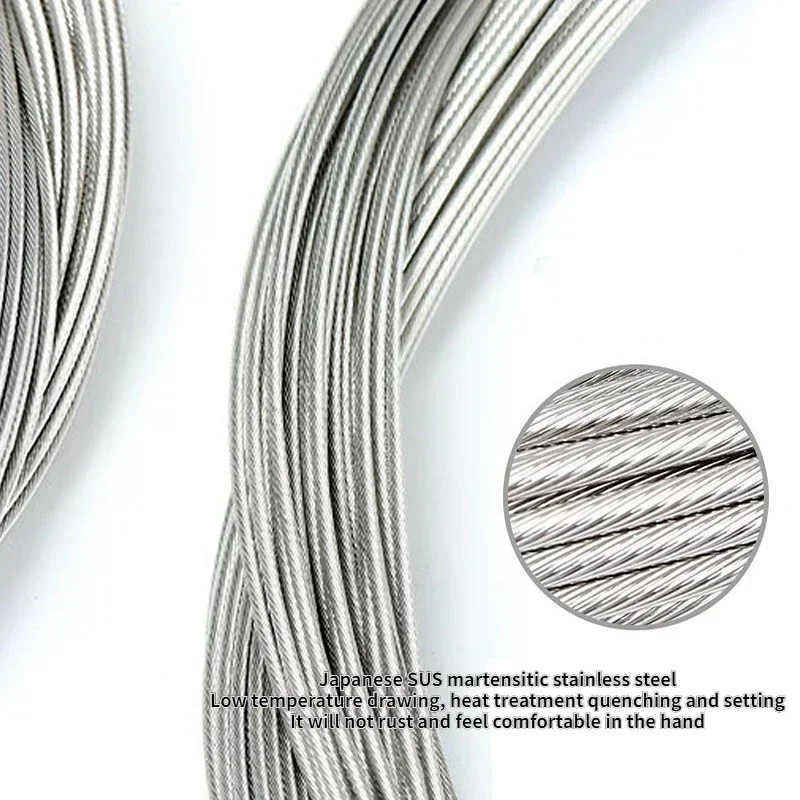 2M Bike Brake Shift Cable Stainless Steel Inner Wire Set 5-50pcs
