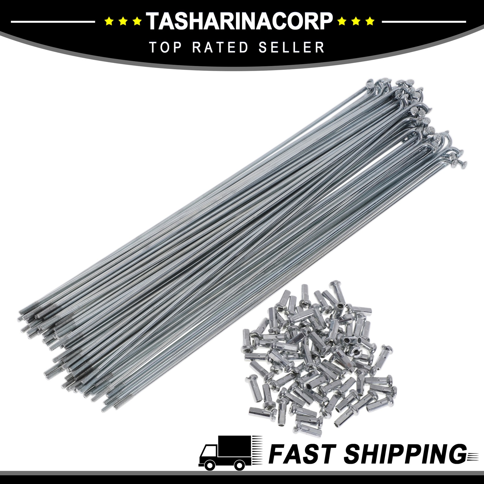72 Set 14G Bicycle Spokes 194mm Bike Wheel Spoke Carbon Steel Galvanized