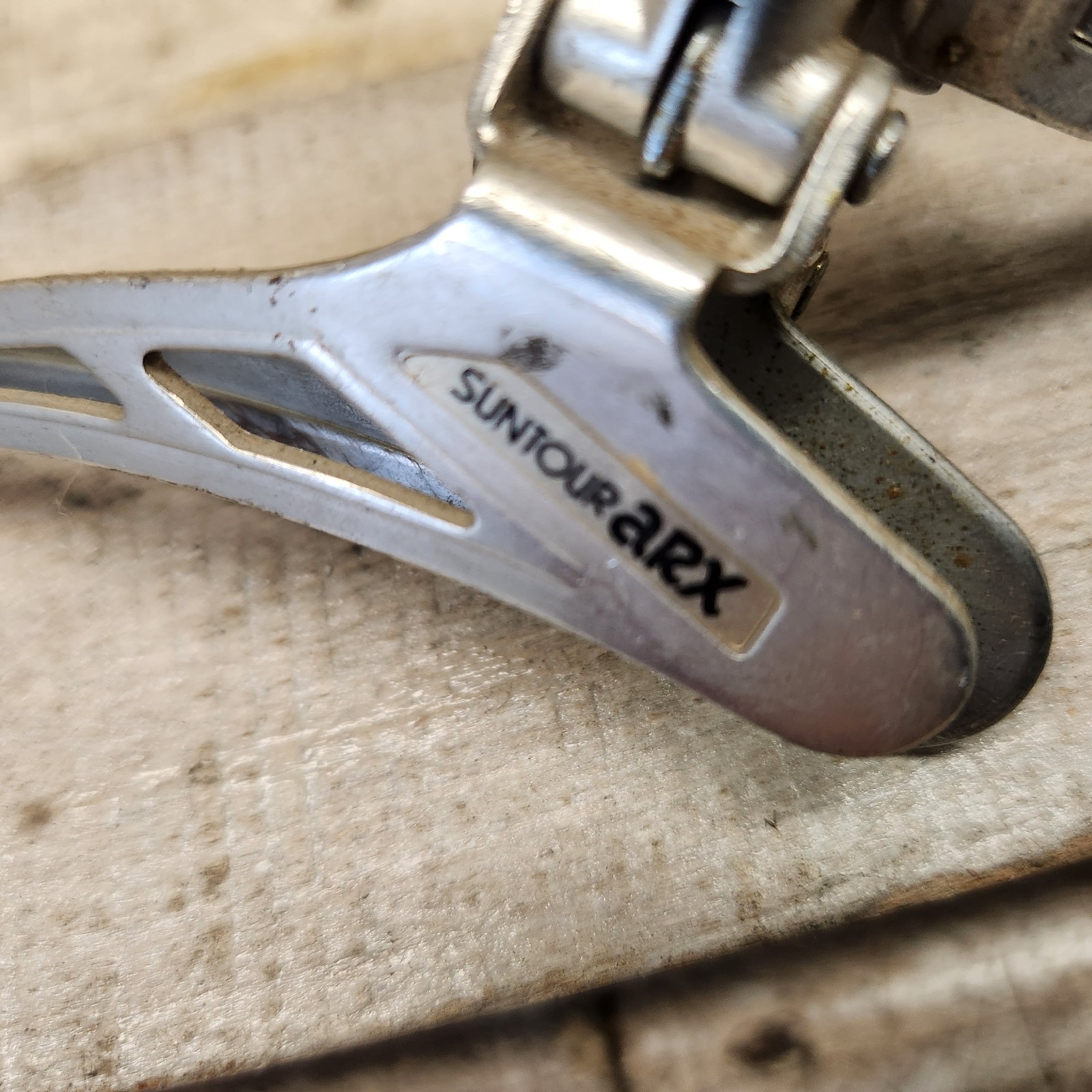 1980s Suntour ARX Front Derailleur 28.6 Clamp Bottom Pull Road 2x Bottom Pull