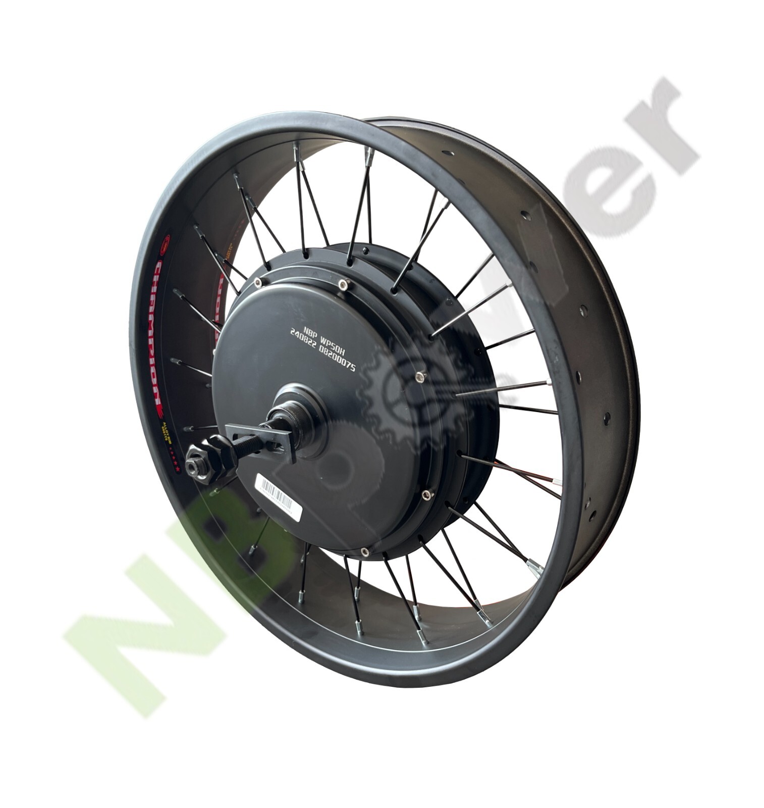 QS205 48-72V 5000W 170MM dropout 50H BLDC hub motor wheel with tire.