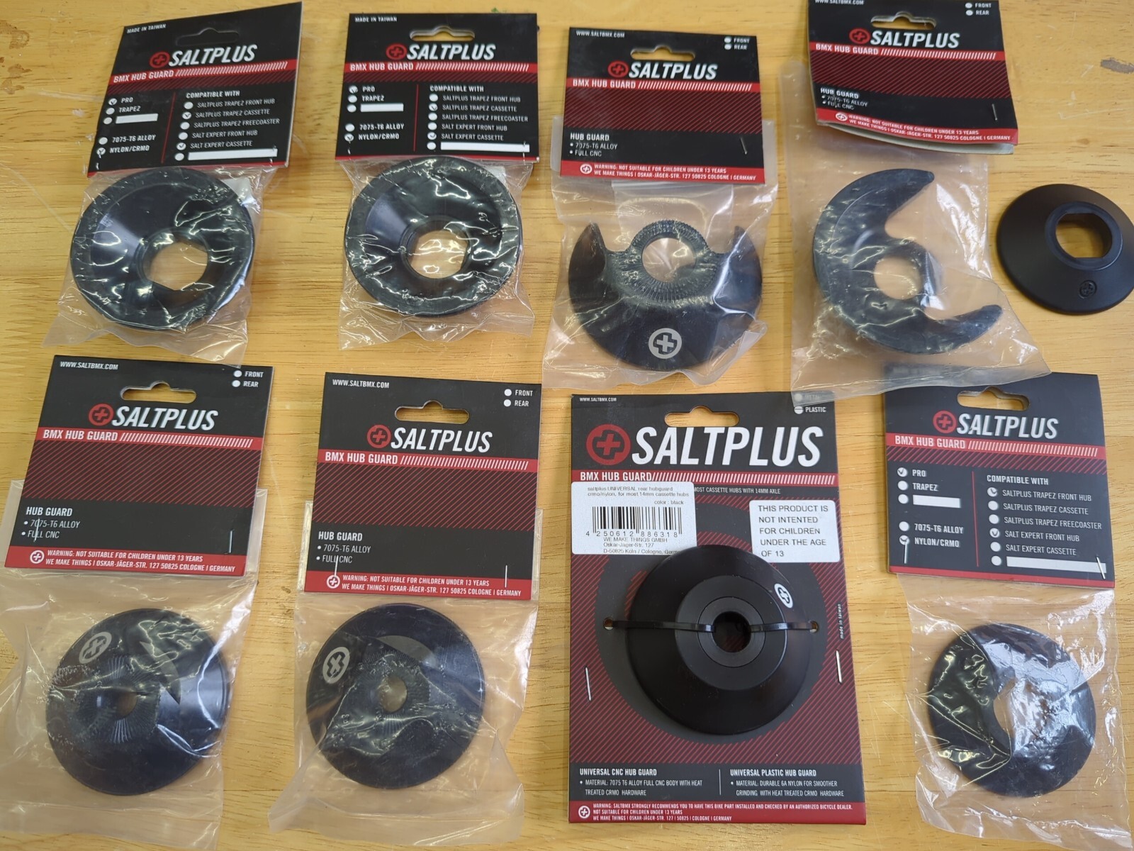 Lot of 9 SaltPlus BMX Bike Hub Guards – Nylon/Steel – Front/Rear – FREE SHIP!
