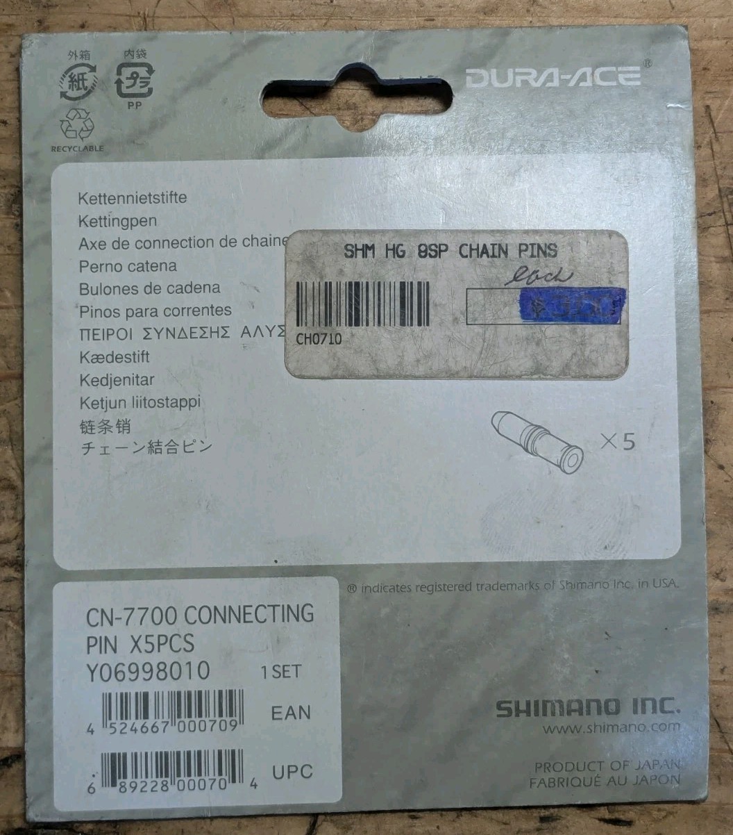 Shimano Dura-Ace CN-7700 9 Speed Chain Connector Pins – Open Box, Pack of 4