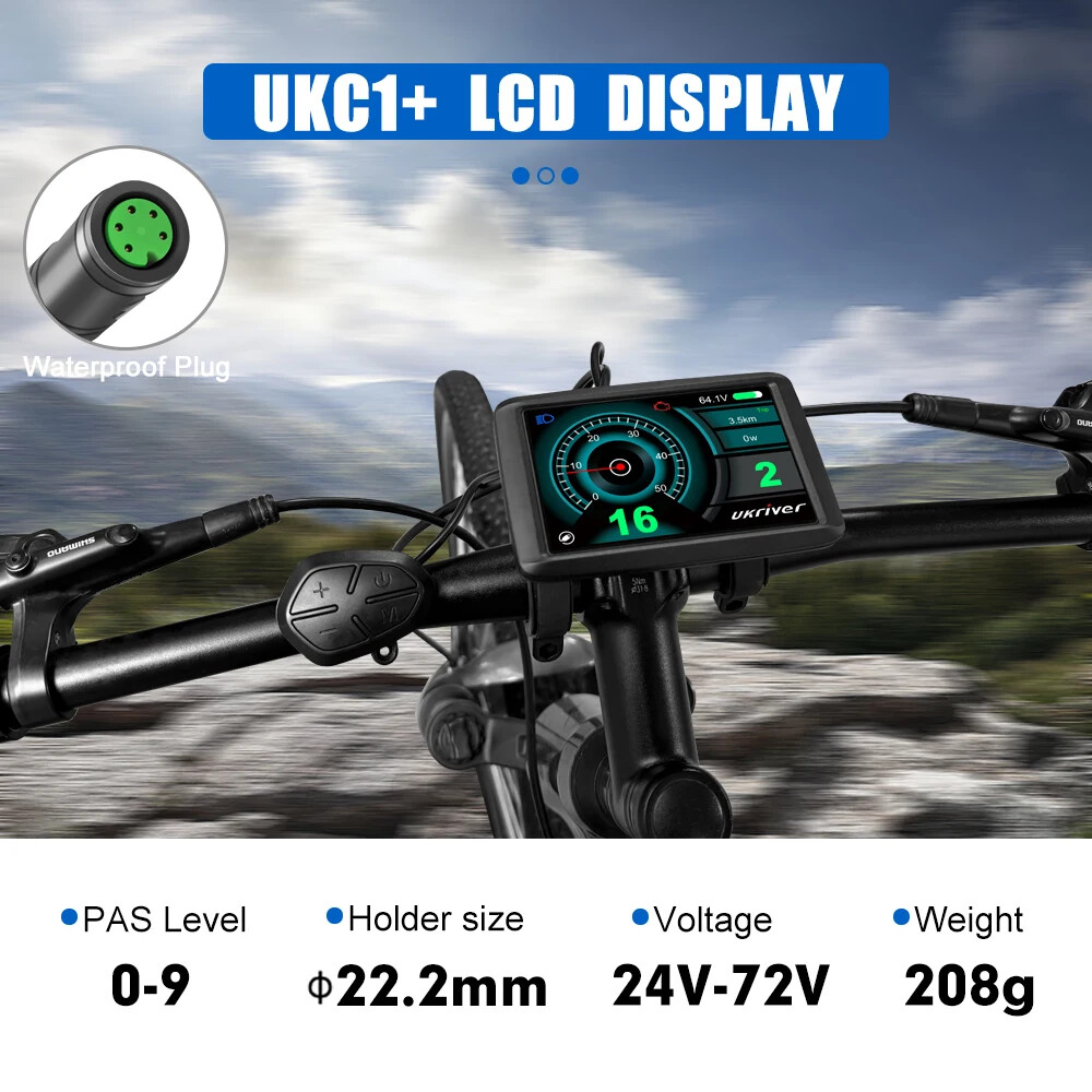 Ebike Intelligent LCD Screen Waterproof 5 Pin Colour LED Display for Mid Motor