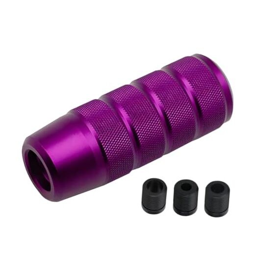 95mm/3.74″ Car Shifter Knob, Aluminum Weighted Automotive Gear Shift Purple