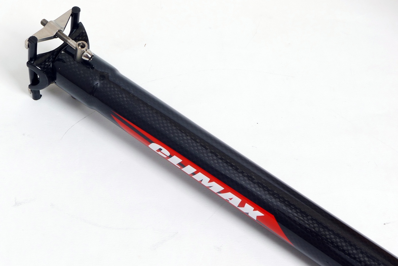145g,34.9×350 Climax SP02C 3K gloss carbon Seatpost Ti bolt Road MTB bike Black