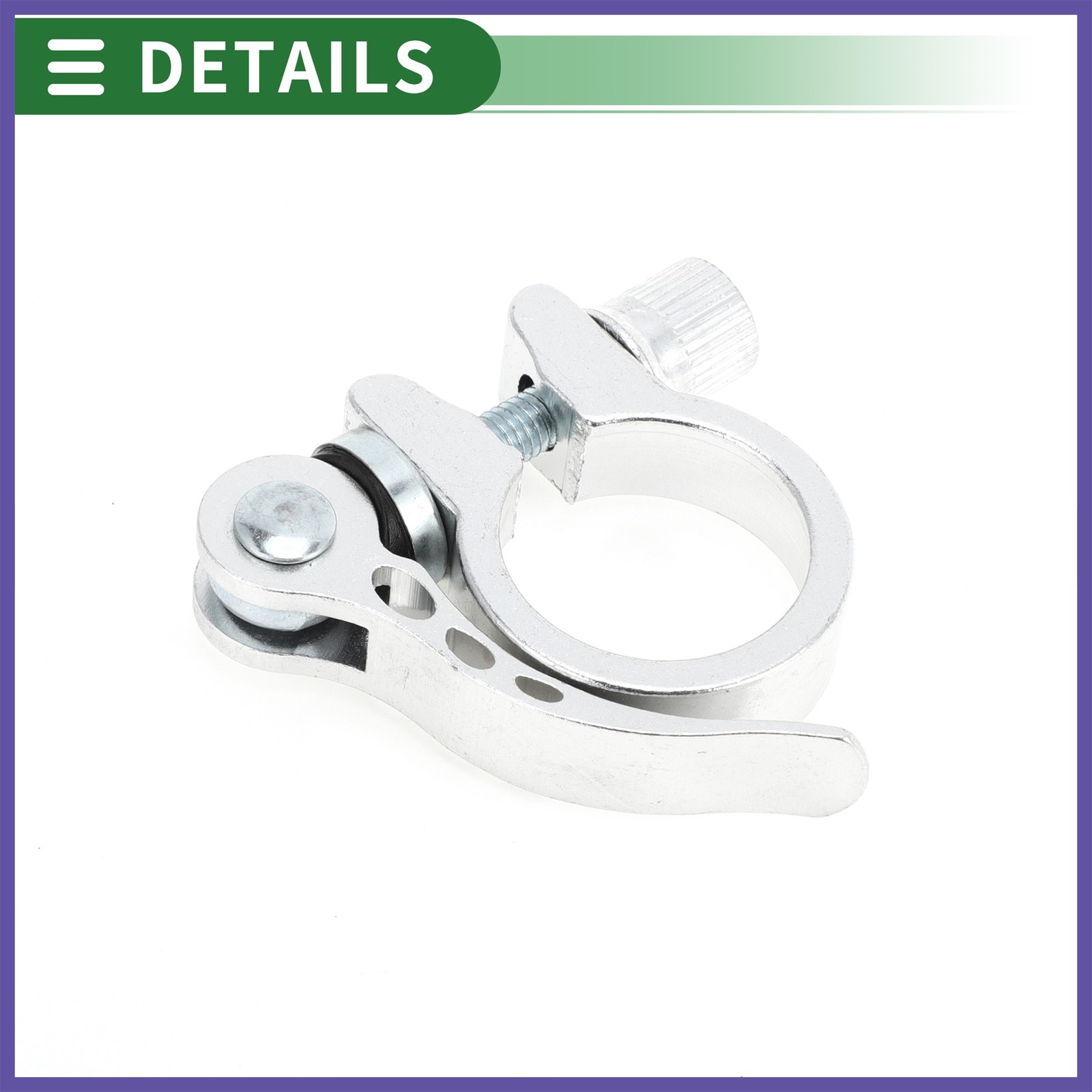 Bike Bicycle Seat Post Clamp Seatpost Collar 31.8mm Silver Tone