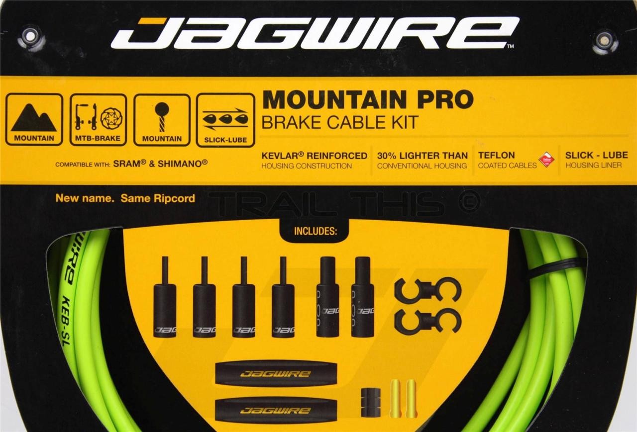 Jagwire Mountain Pro Brake Cable & Housing Kit ORGANIC GREEN fits SRAM/Shimano