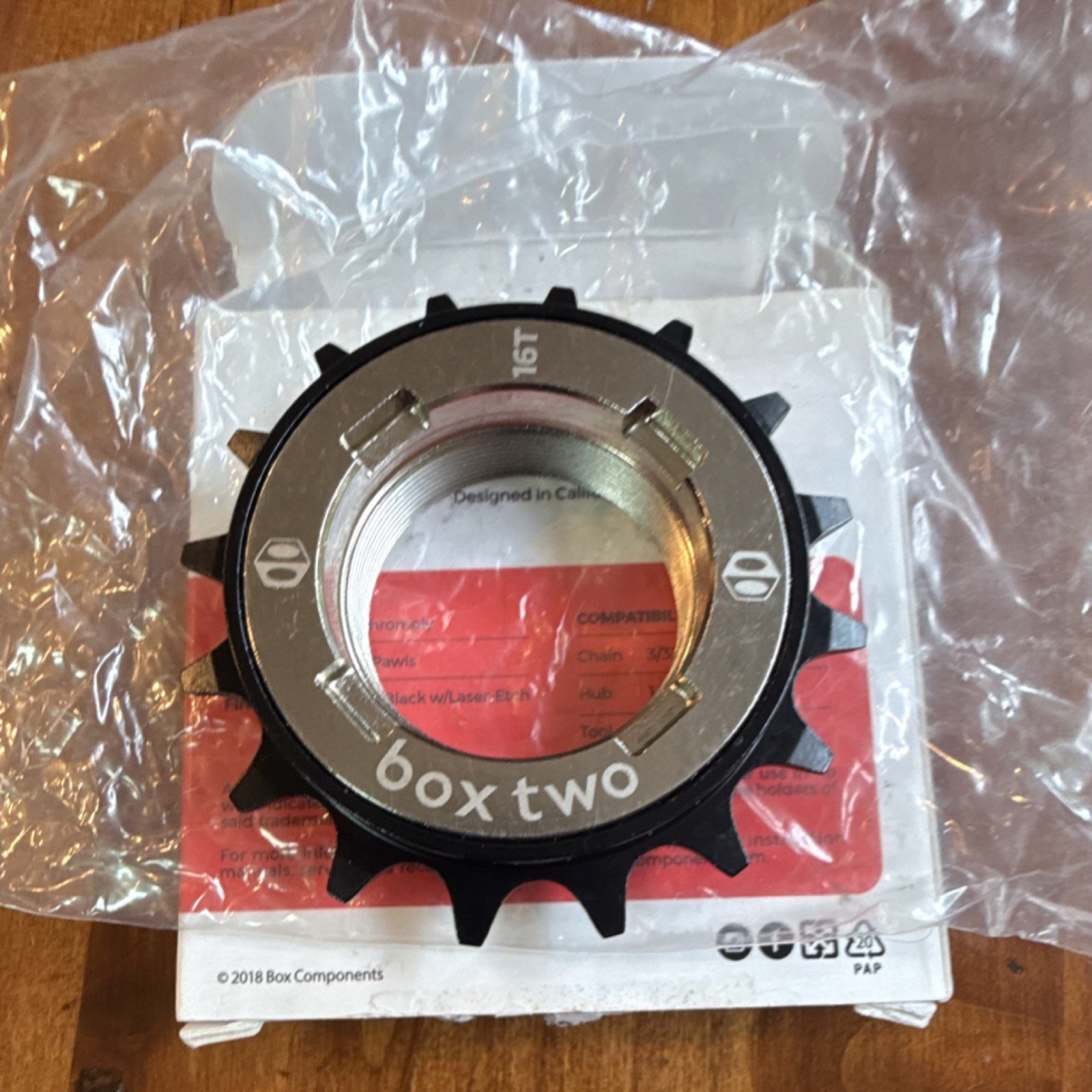 Box Box Two 108-Point BMX Threaded Freewheel 16T 1.375x24TPI Black
