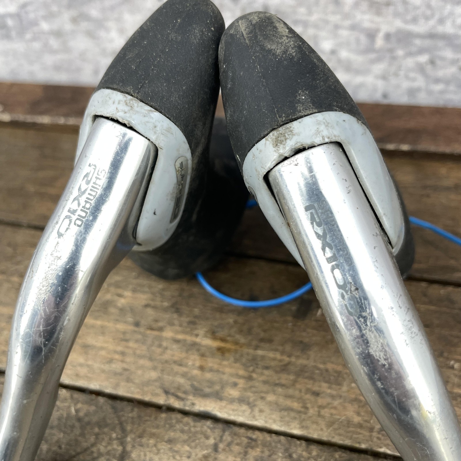 Vintage Shimano RX100 BL-A550 Brake Levers Pair Silver Super SLR 23.8mm Road