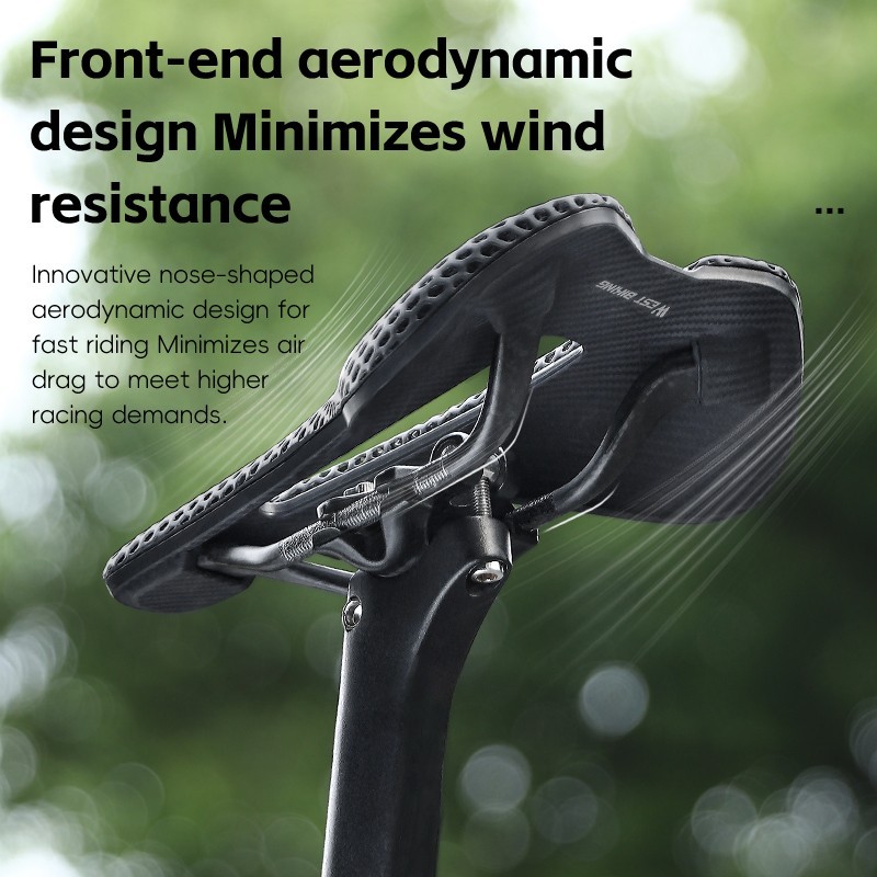 WEST BIKING 3D Printed Nylon Bicycle Saddle Hollow Racing Bike Seat Cushion