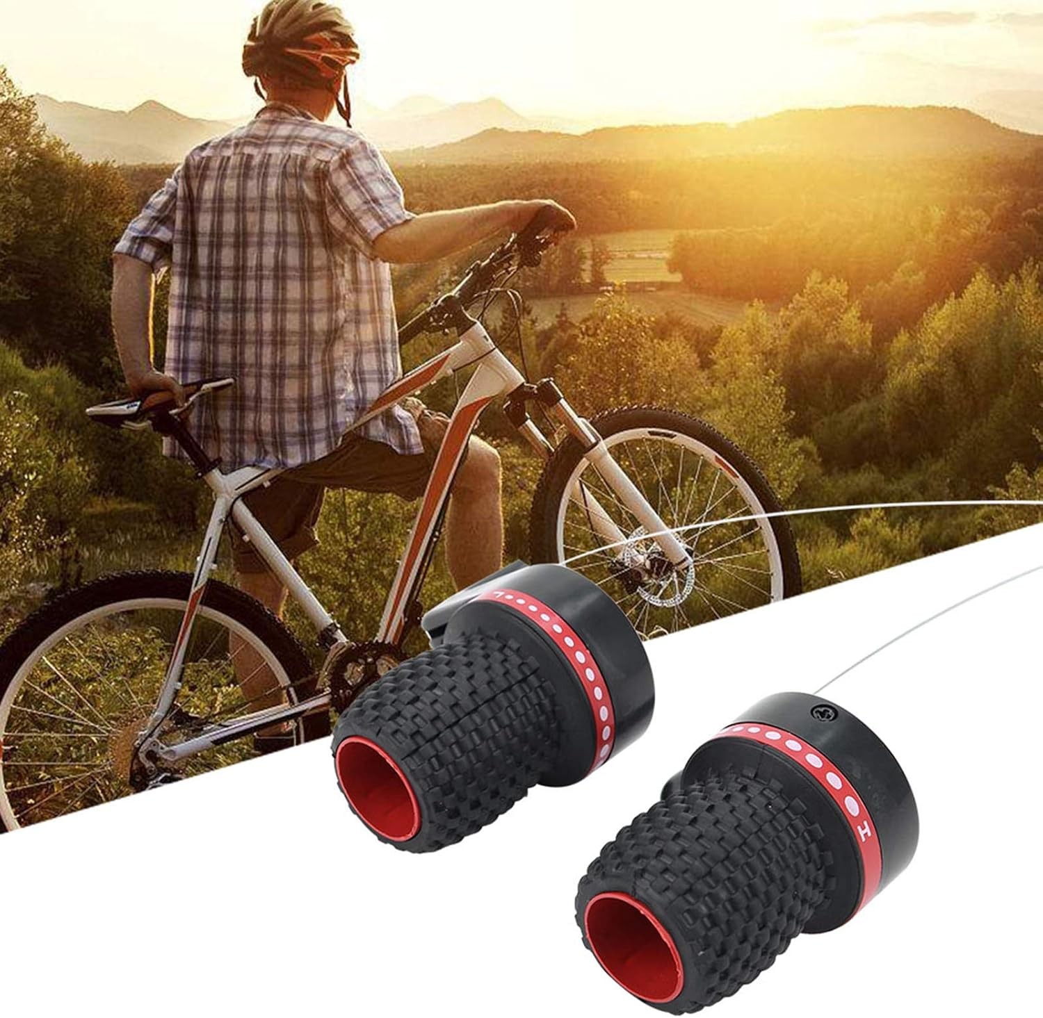 Bike Twist Grip Gear Shifter Bicycle Shift Levers Speed Handlebar
