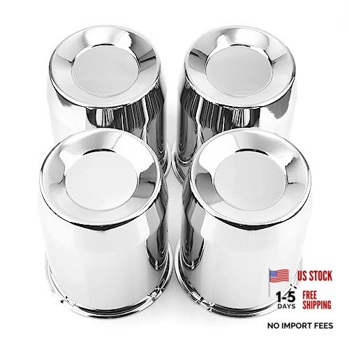 4PCS 5.15″ 130mm Push Through Center 5.15″ Center Hole, 6.46″ Height Chrome