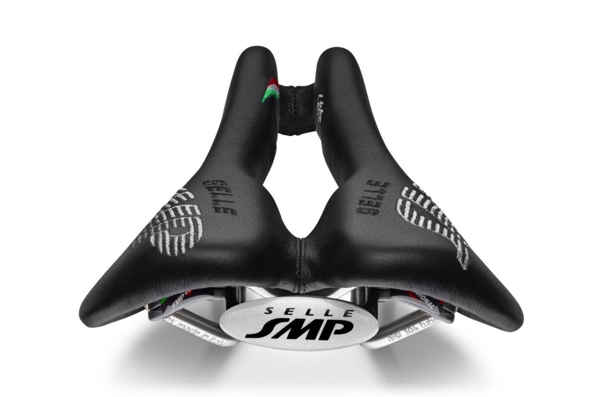 Selle SMP Pro Bicycle Saddle 148mm x 278mm Black – Stainless Steel Rail