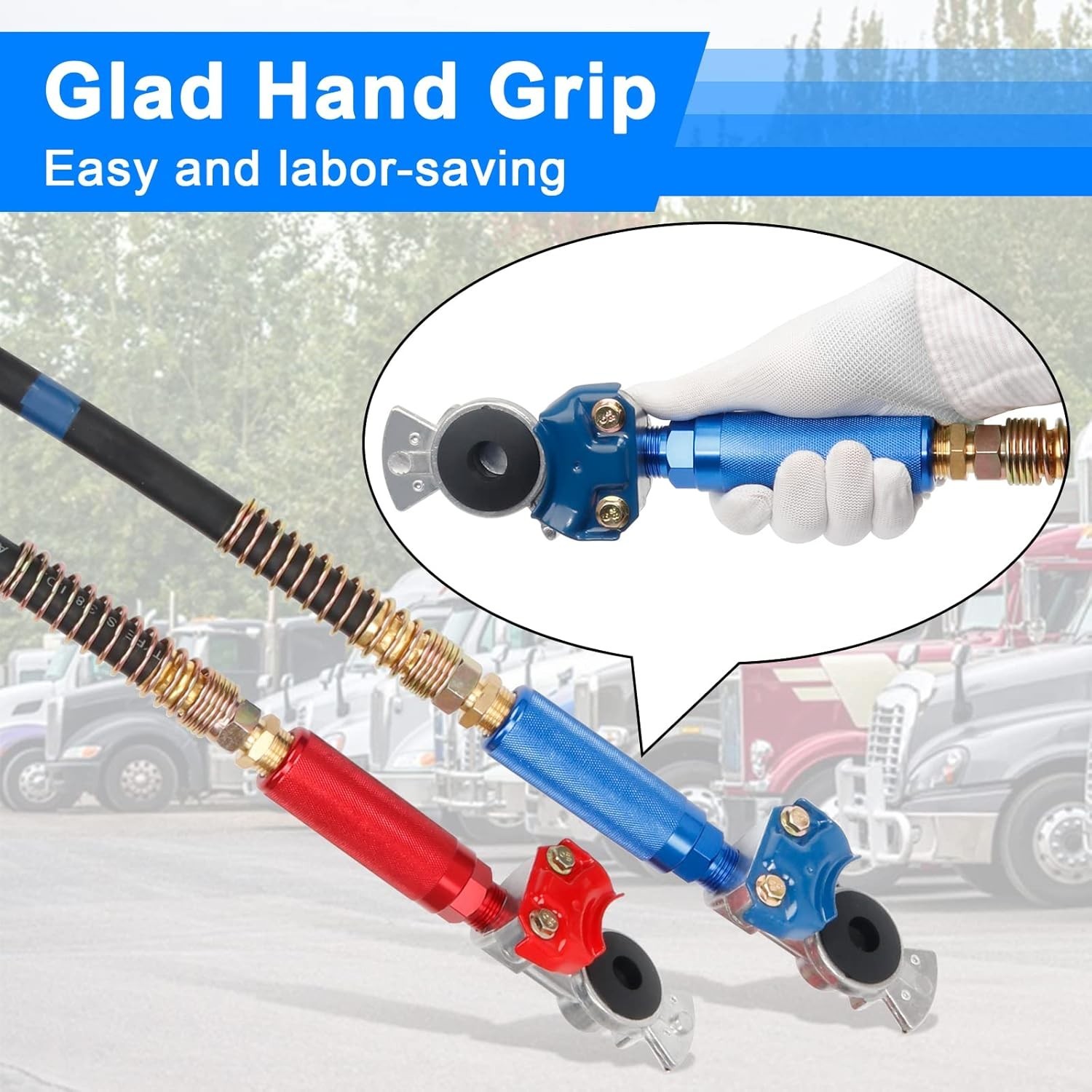 Glad Hand Handles for Semi Truck, Air Glad Hand Grip for Semi Trucks and Trailer