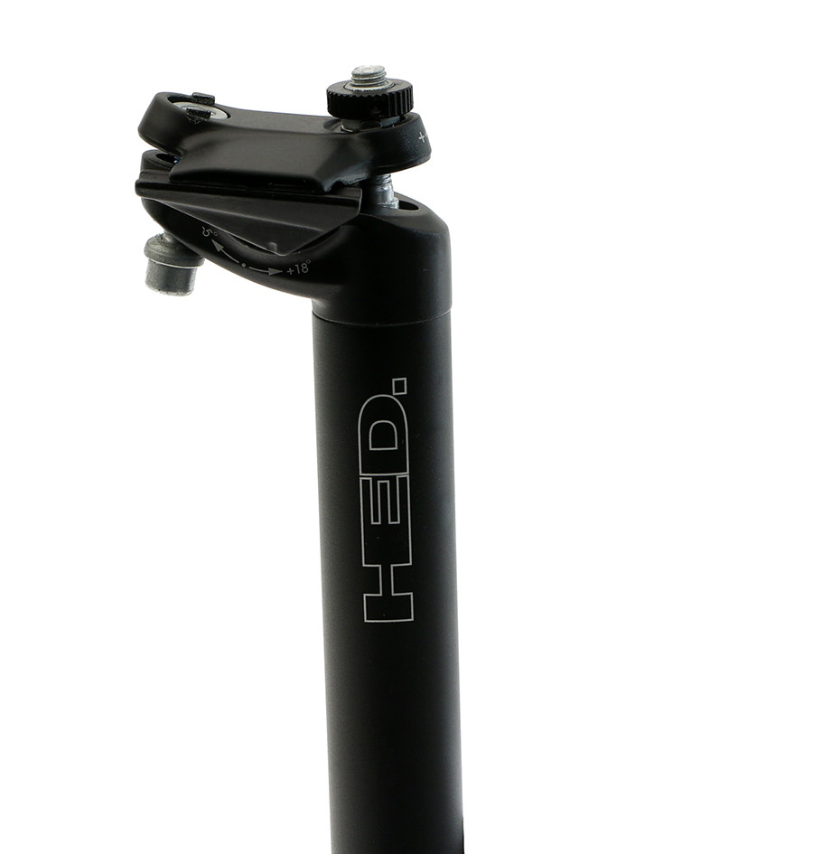 HED Trident Road Alloy Seatpost 27.2mm 18mm Offset 350mm Seat Post Black NEW