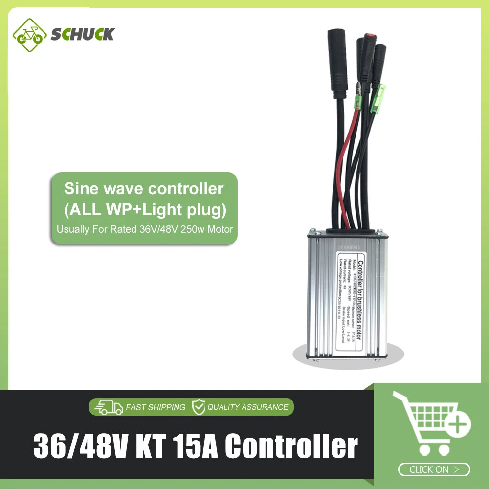 KT Controller 15A-50A E-bike Square Sine Wave Control System 36V 48V 72V Motor
