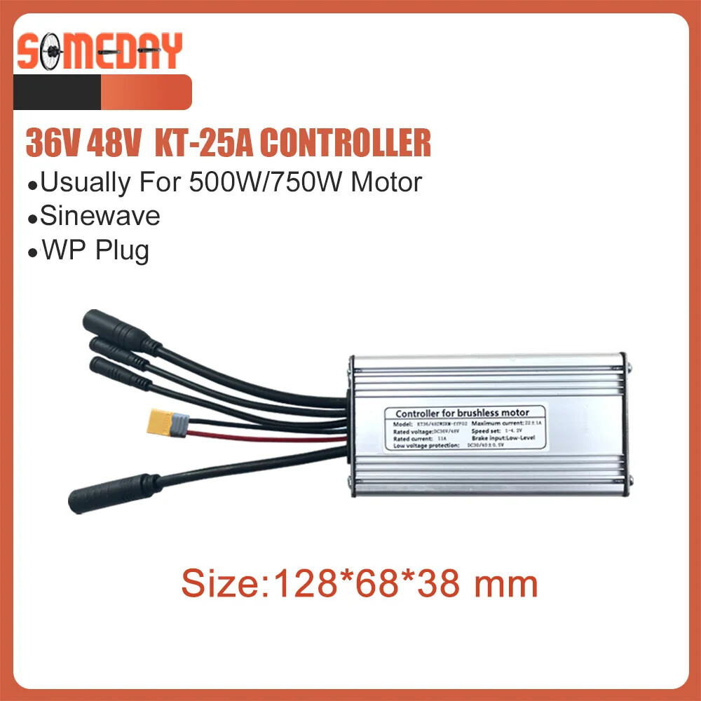 E-bike Controller 25A 36V 48V 500W 750W 9 Mosfet Controller SM/Waterproof Plug