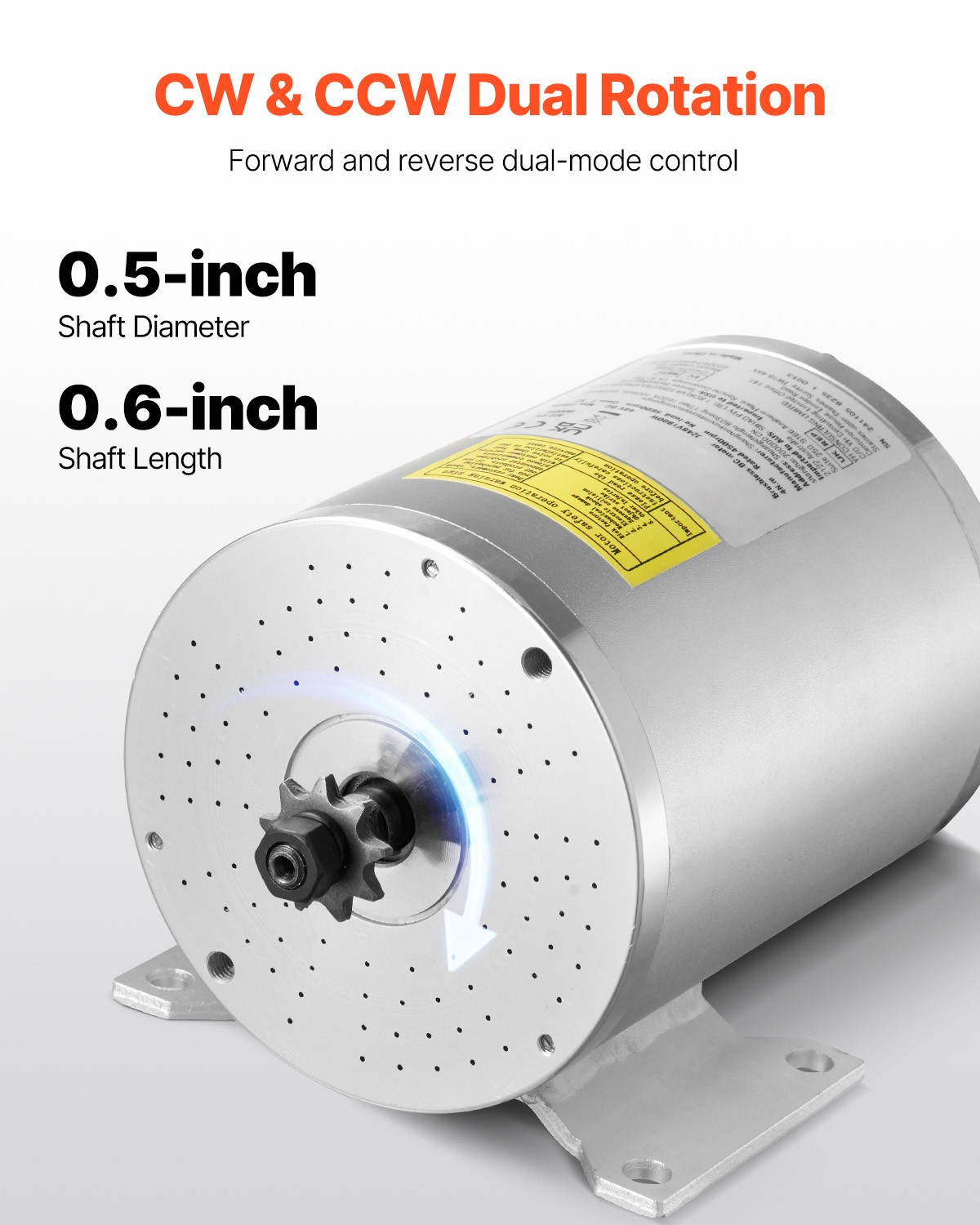 Uimoso 48V 1800W Brushless DC Motor Kit with Enhanced Controller, 4500rpm