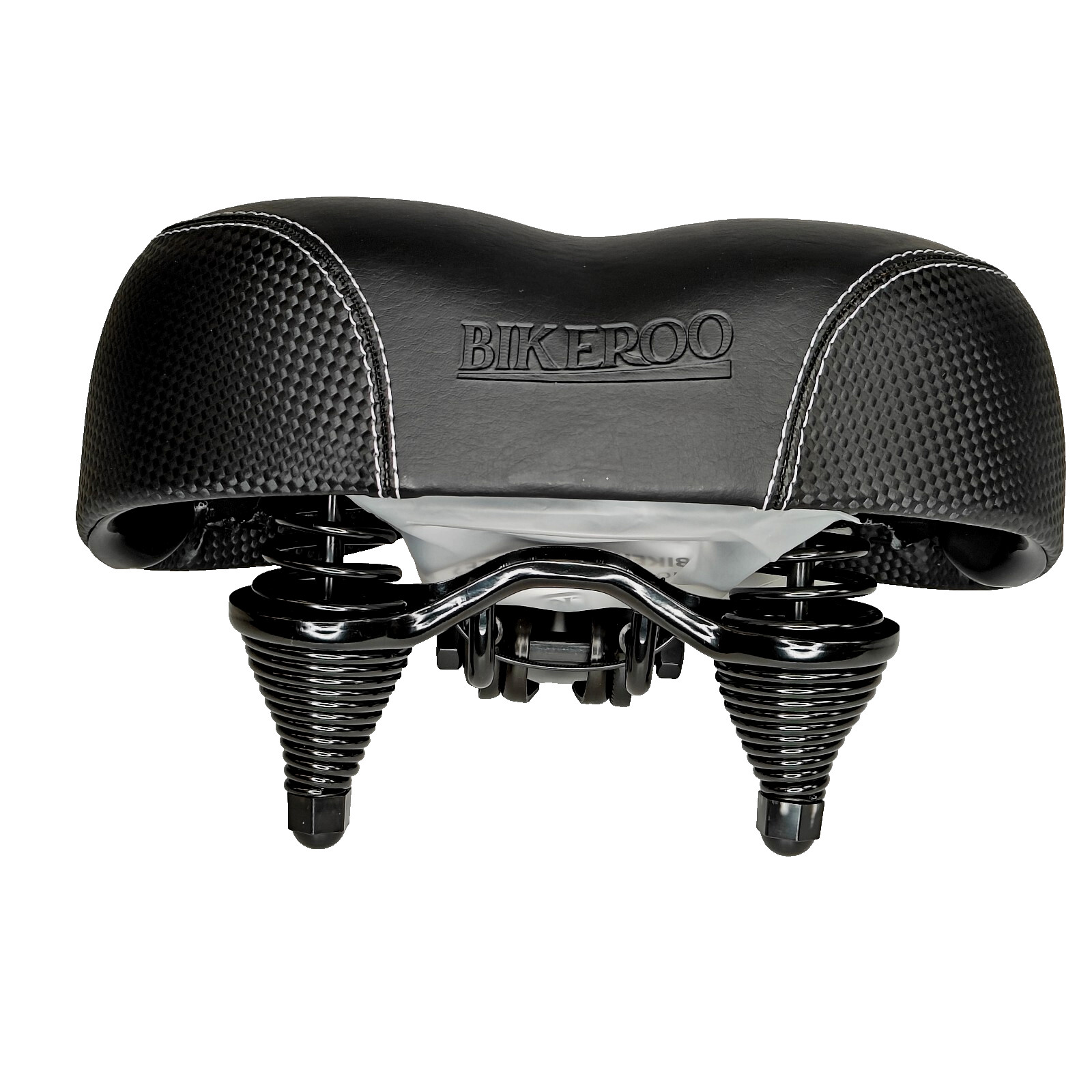 Bikeroo Bike Seat Extra Wide Oversized Padded Bicycle Saddle Spring Memory Foam