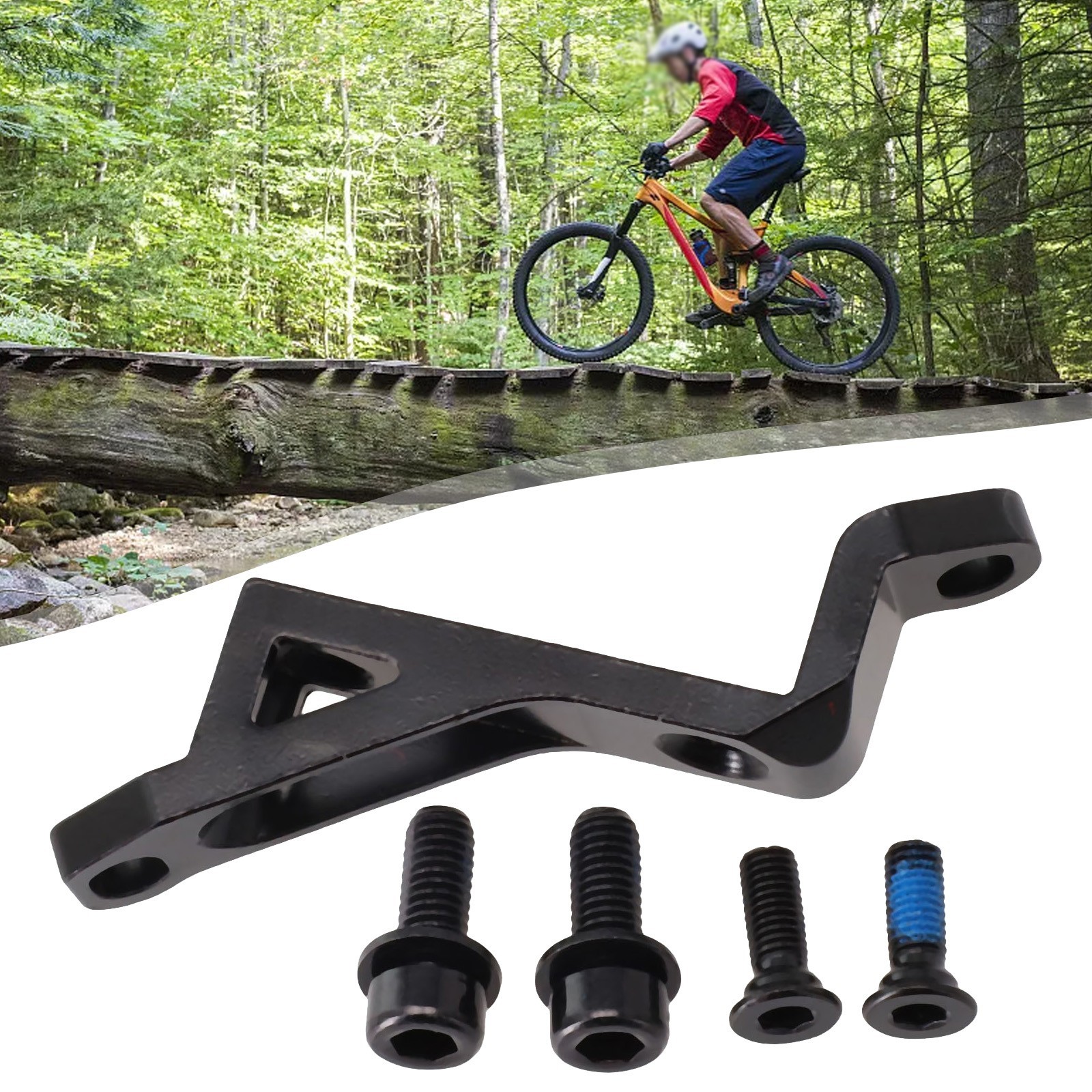 Post To Flat Mount Brake Adapter 16g 20mm Aluminum Alloy Bicycle Black