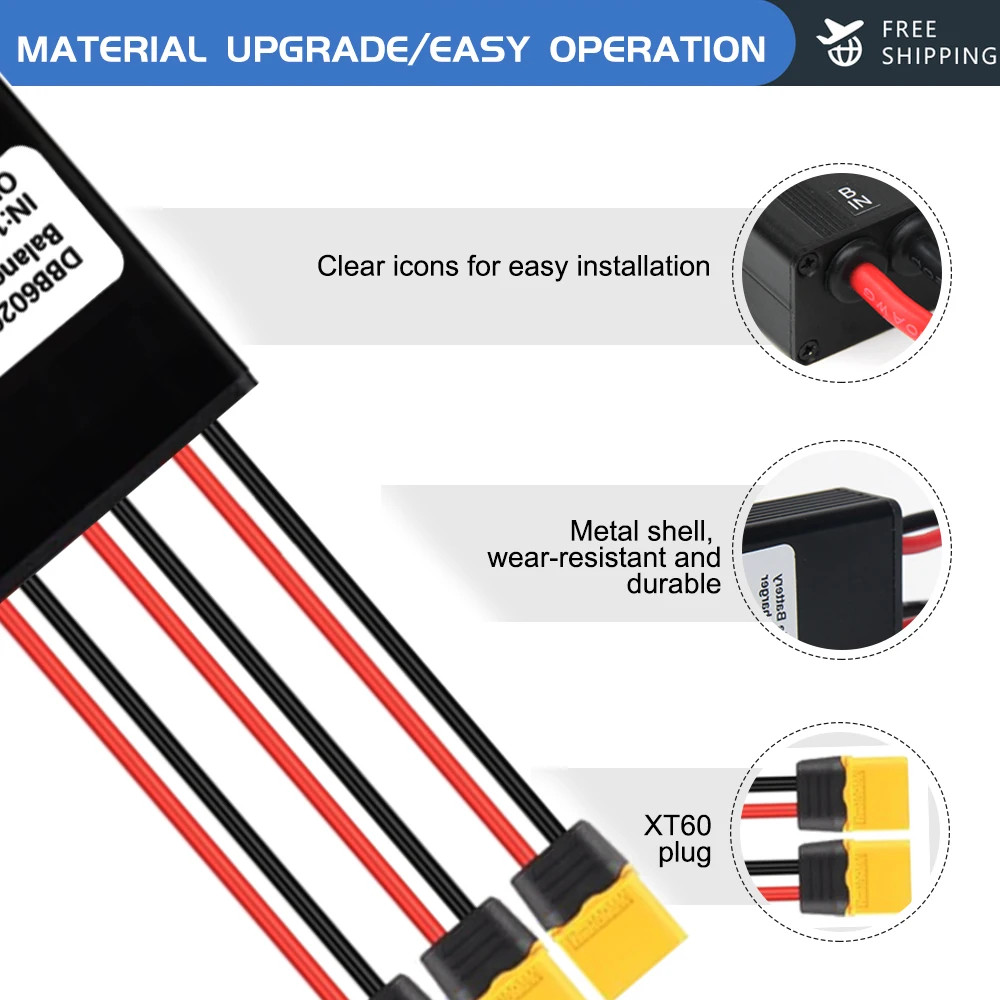 Electric Bicycle Battery Connect 10-100V 20A/30A/40A Adapter Discharge Converter
