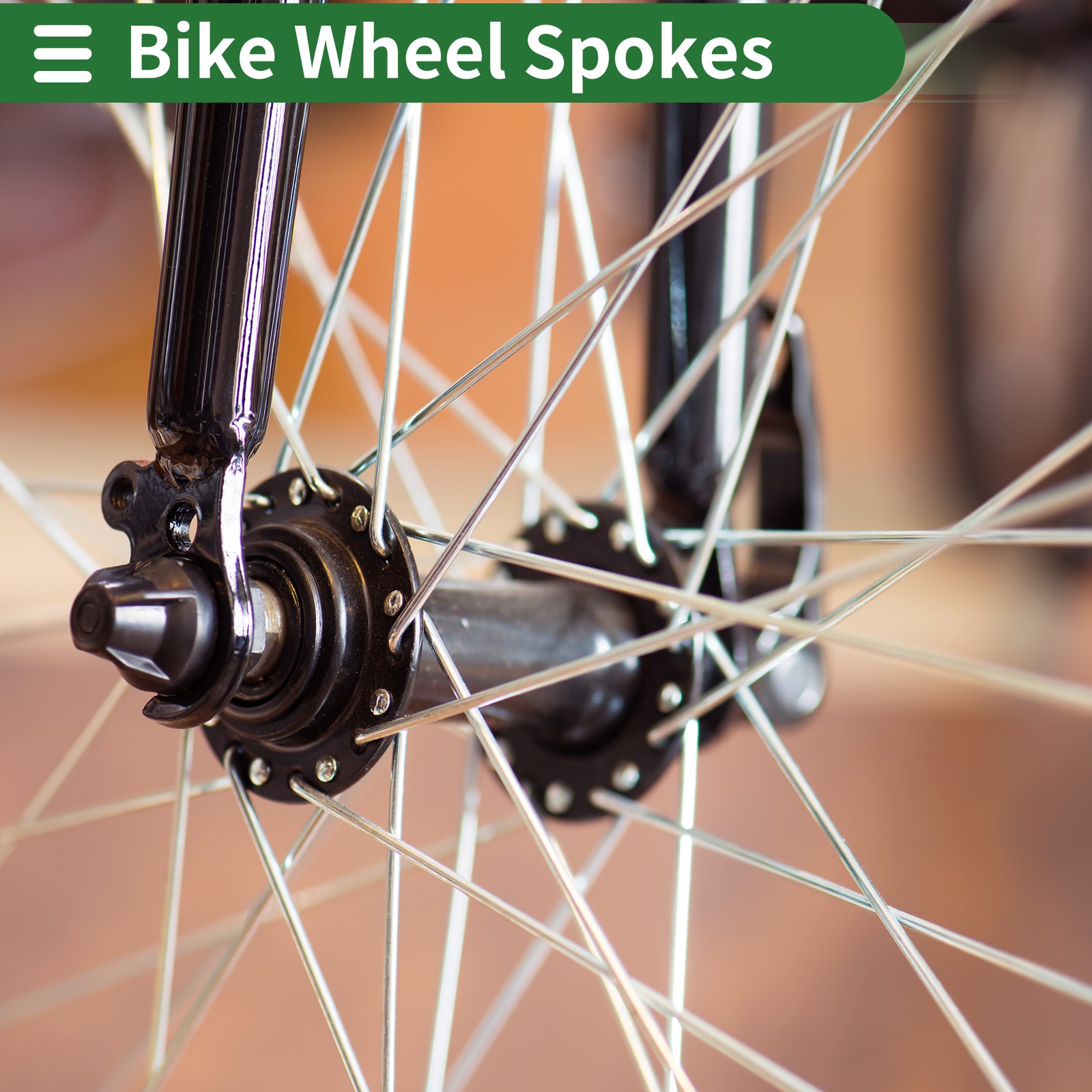 1 Set 14G 114mm Length Bicycle Spokes Nipple Carbon Steel Black Universal