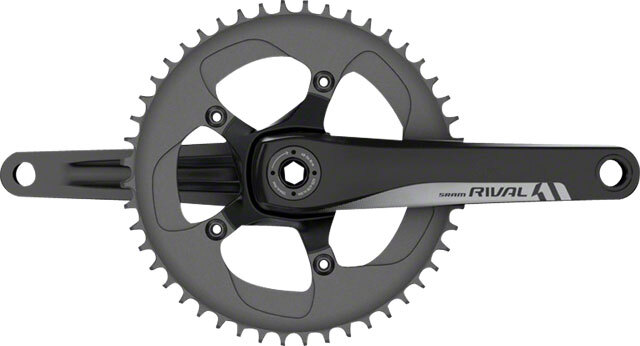 SRAM Rival 1 Crankset – 170mm, 10/11-Speed, 42t, 110 BCD, BB30/PF30, Black