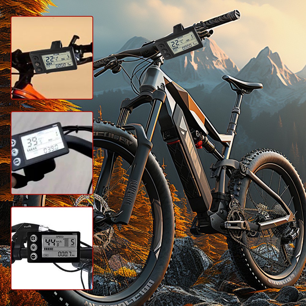 36V 48V 64V 750-1500W Brushless Motor Controller E-Bike S866 LCD Display Meter