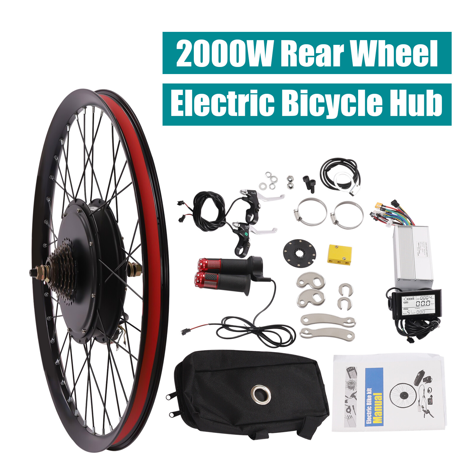 29″ Rear Wheel Motor Conversion Kit 72V 2000W EBIKE Electric Bicycle Hub Motor