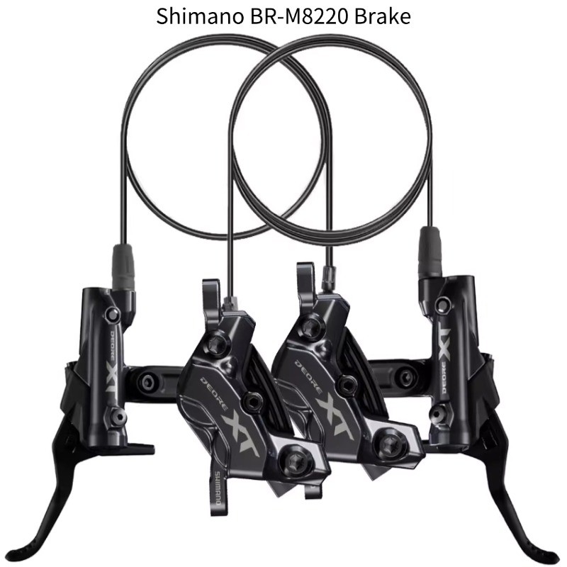 Shimano XT BL-M8200 BR-M8220 4 Piston Hydraulic Disc Brake Set Front & Rear MTB