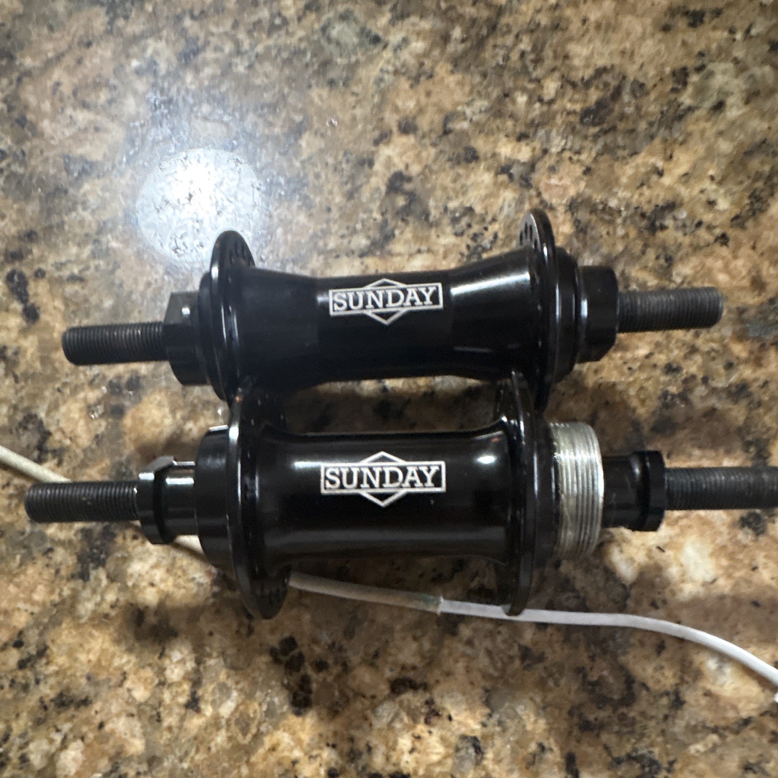 Sunday BMX Front & Rear Hub Set, Black, 1-Speed Bolt-On (2 Hubs)