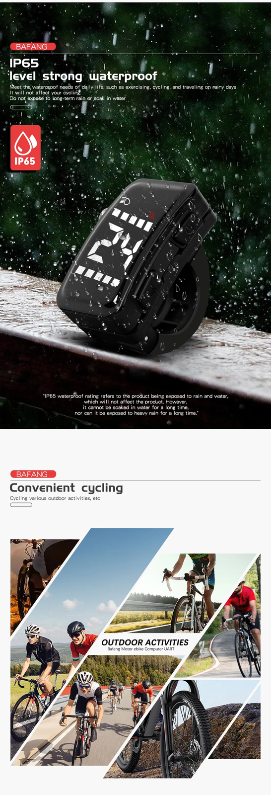 Mini DZ40 Display 24/36/48V Electric Bike Intelligent LCD Screen for Mid Motor