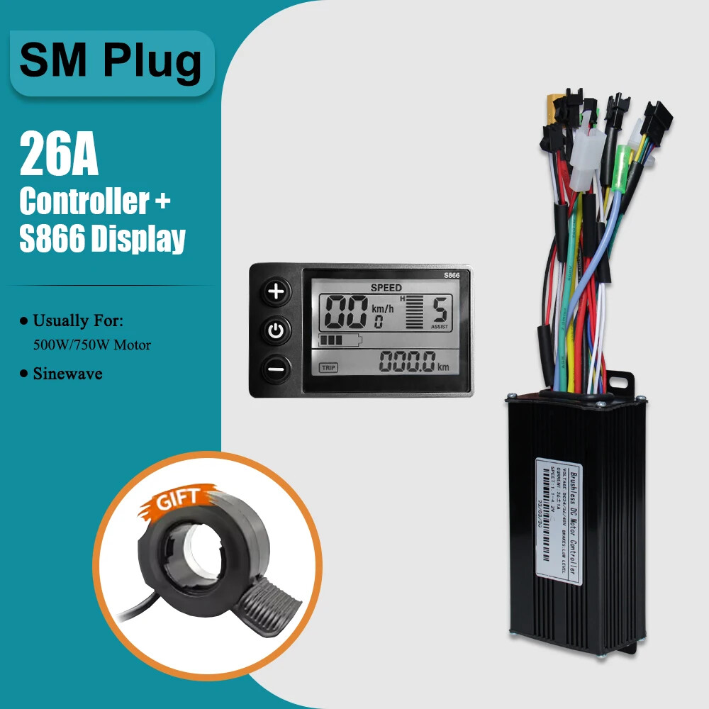 E-bike Three-Mode Sine Wave 36V 48V 17A 26A 30A 40A Controller with LCD Display