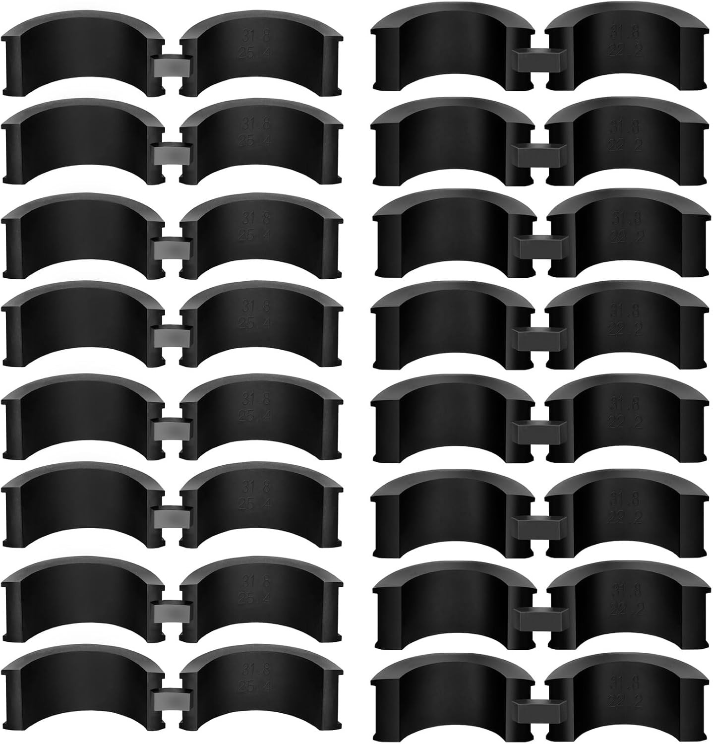 16 Pcs Bicycle Handlebar Rubber Gasket Fits 22.2/25.4 to 31.8 mm Bike Handlebar