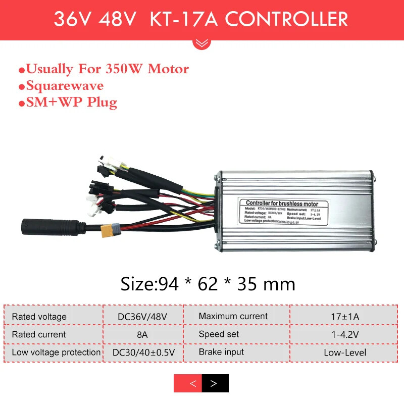 E-bike Controller 36V 48V 250W-1500W Controller for Electric Bike Conversion Kit