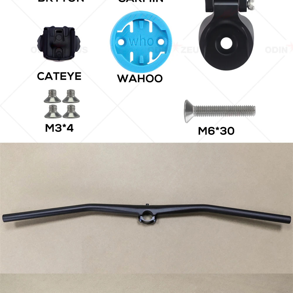 Carbon Fiber Integrated MTB Flat Riser Bar 720-800mm Width 28.6mm Steerer