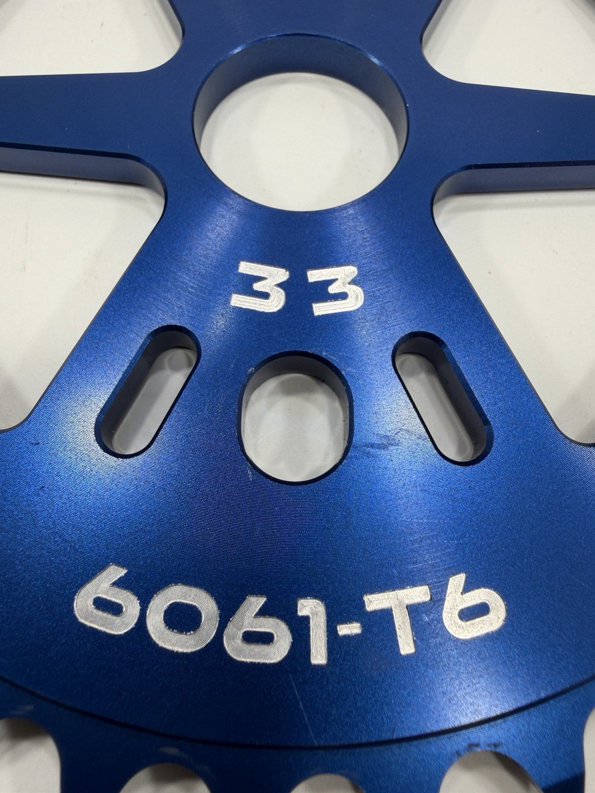 Bullseye USA 33t Sprocket Anodized Blue Race Works New School BMX 33 Tooth