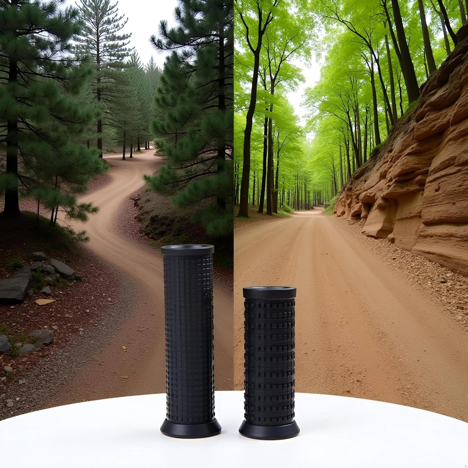 2PCS Bike Handlebar Grips Long/Short for Twist Shifter MTB Anti-Slip
