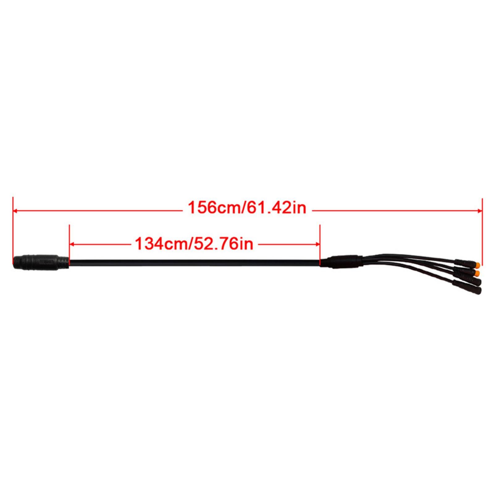 1x Electric Bicycle E-bike Integration Cable Waterproof 1 to 5 For KT Controller